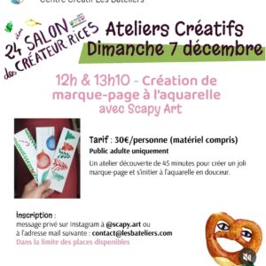 découverte atelier marque page aquarelle marché créateur batelier strasbourg